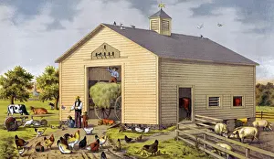 Farmhouse: Prang's aids for object teaching, the farm yard