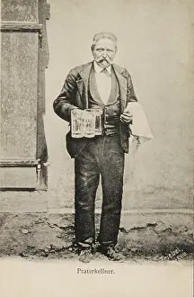 Postkartenverlag: Prater waiter. About 1900. Photograph