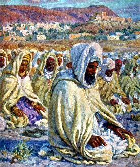 Mohammed: The Prayer. Illustration by E. Dinet (1861-1929)