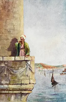 Imam: The Call to Prayer - Imam on a Minaret, Constantinople