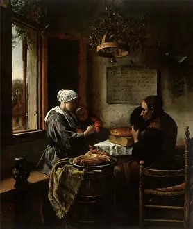 Steen: Prayer Before the Meal, by Jan Steen