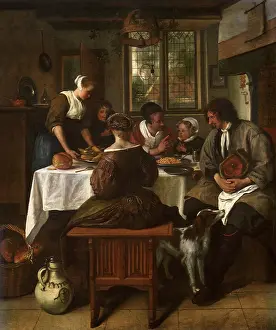 Fold: Prayer Before the Meal, by Jan Steen