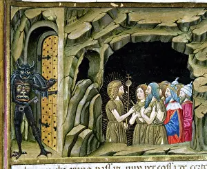 Demon: Prayer of Saint John the Baptist. Codex of Predis (1476). It