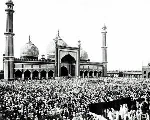 Jama: Prayers at Jama Masjid, Delhi, India