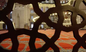 Suleyman: Prayers seen through a screen at the Suleymaniye