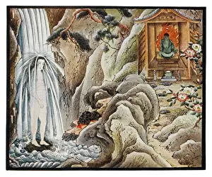 Impress: Praying Under Waterfall