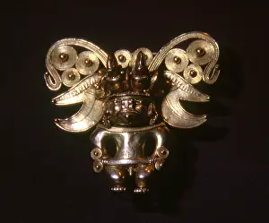 Incas: Pre-Columbian gold object in human shape
