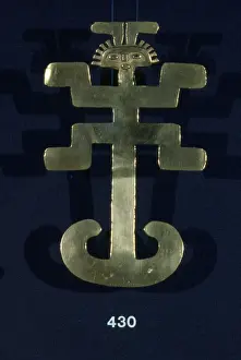 Hammered: Pre-Columbian gold pectoral in human shape