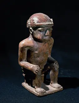 Colombia: Pre-Incan. Negative Carchi culture. 850-1500 AD. Coquero