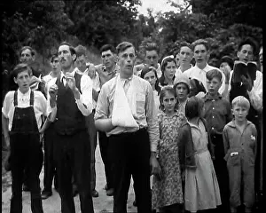 Hymns: Preacher, Albert Teaster Singing Hymns With a Crowd