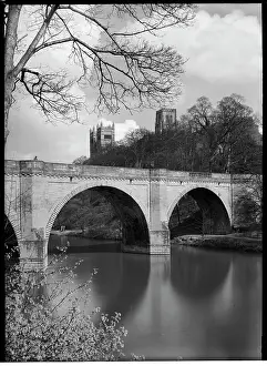 Harker: Prebends Bridge over the river Wear and Durham Cathedral