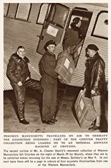 Croydon: Precious manuscripts travelling by air to Germany