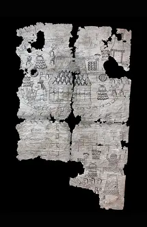 Parchment: Precolumbian codex, Museo de Arte Prehispanico de Mexicoâ€¦
