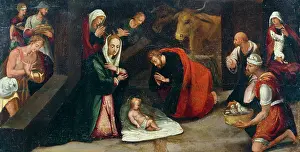 Predella: Predella Panel with Madonna and Child etc