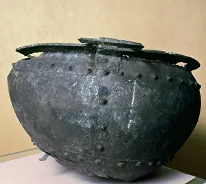 Metalworking: Prehistoric art. Bronze age. Copper Cauldron. Reginal Museum