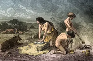 Grinder: Prehistoric Man, Stone Age Hand-Grinding