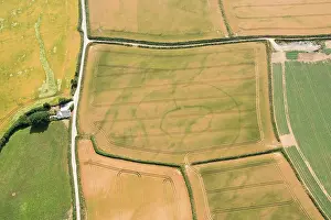 Cropmark: Prehistoric settlement, Lansallos, Cornwall, 2018