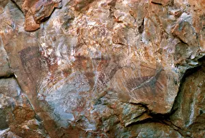 Schematic: Prehistory. Tabla de Pochilo. Schematic cave paintings. Bron