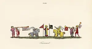 Bagpiper: Preparation for a tournament, 13th century