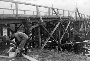 Detonation: Preparations for blowing up a bridge, 1918