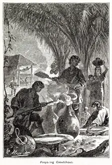 Amazonian: Preparing Caoutchouc - Rubber 1881