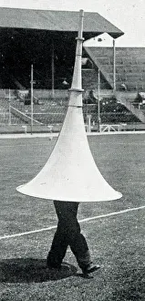 Wembley: Preparing loudspeaker for FA Cup Final, Wembley Stadium