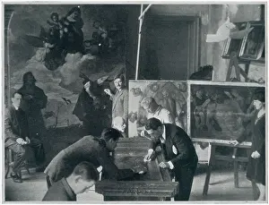 Sep25: Preparing pictures for Italian art exhibition at the RA