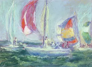 Halford: Preparing for the Race ' sailing boats