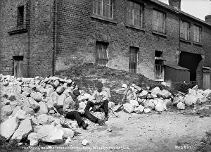 Astride: Preparing Raw Material for Crushing, Belleek Potteries