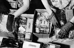 Dispatched: Preparing Red Cross food parcels