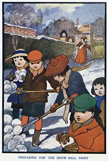 Scarves: Preparing for the Snow-Ball Fight by Charles Robinson