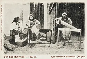 Slovakian: Preparing and spinning flax - Slovakia