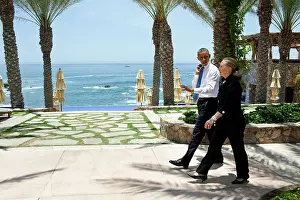 21st Century: Pres. Barack Obama walks with Sec. of State Hillary