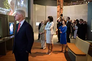 21st Century: Present and former First Ladies look at a 9/11 exhibit