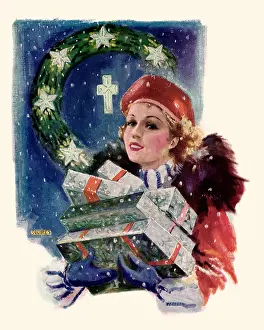 Squires: Present-Laden Woman