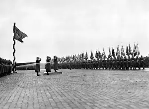 Aerodrome: Presentation of 45 flags by Colonel General Goering, 1937
