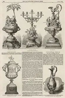 Salver: Five presentation vases / cups