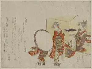 Tearoom: Presenting a snow bunny on a tray in front of a tea shop