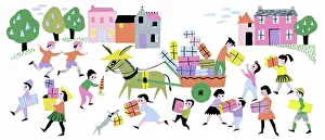 Esme: Presents arriving in a donkey cart