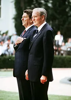 Herz: US presidennt Reagan in Germany