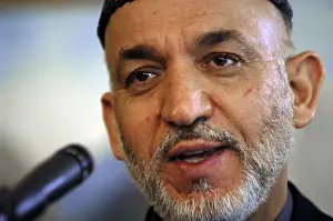 Karzai: President of Afghanistan Hamid Karzai at ?