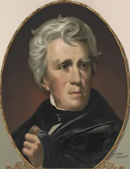 Lcgr1704: President Andrew Jackson, oval chromolithograph