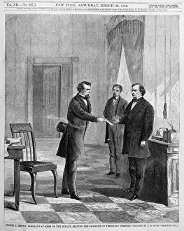 Impeachment: President Andrew Johnson. being served impeachment ?