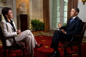 Anchorwoman: President Barack Obama interviewed by Robin Roberts