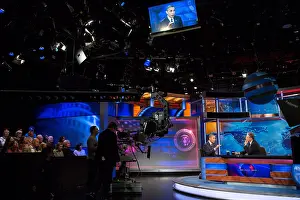 Talk Shows: President Barack Obama interviewed during a taping