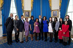 Malia: President Barack Obama with his multi-ethnic extended