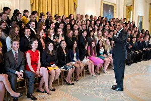 Interns: President Barack Obama talks to the 2012 Summer