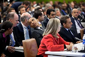 Foreign Policy: President Barack Obama talks with National Security