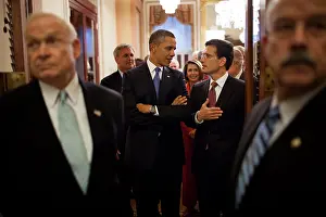 Congresswomen: President Barack Obama talks with Rep. Eric Cantor