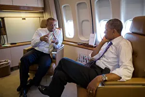In Flight: President Barack Obama with Transportation Sec